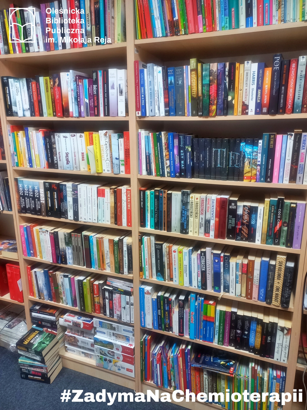 Książki zebrane w ramach akcji #ZadymaNaChemioterapii